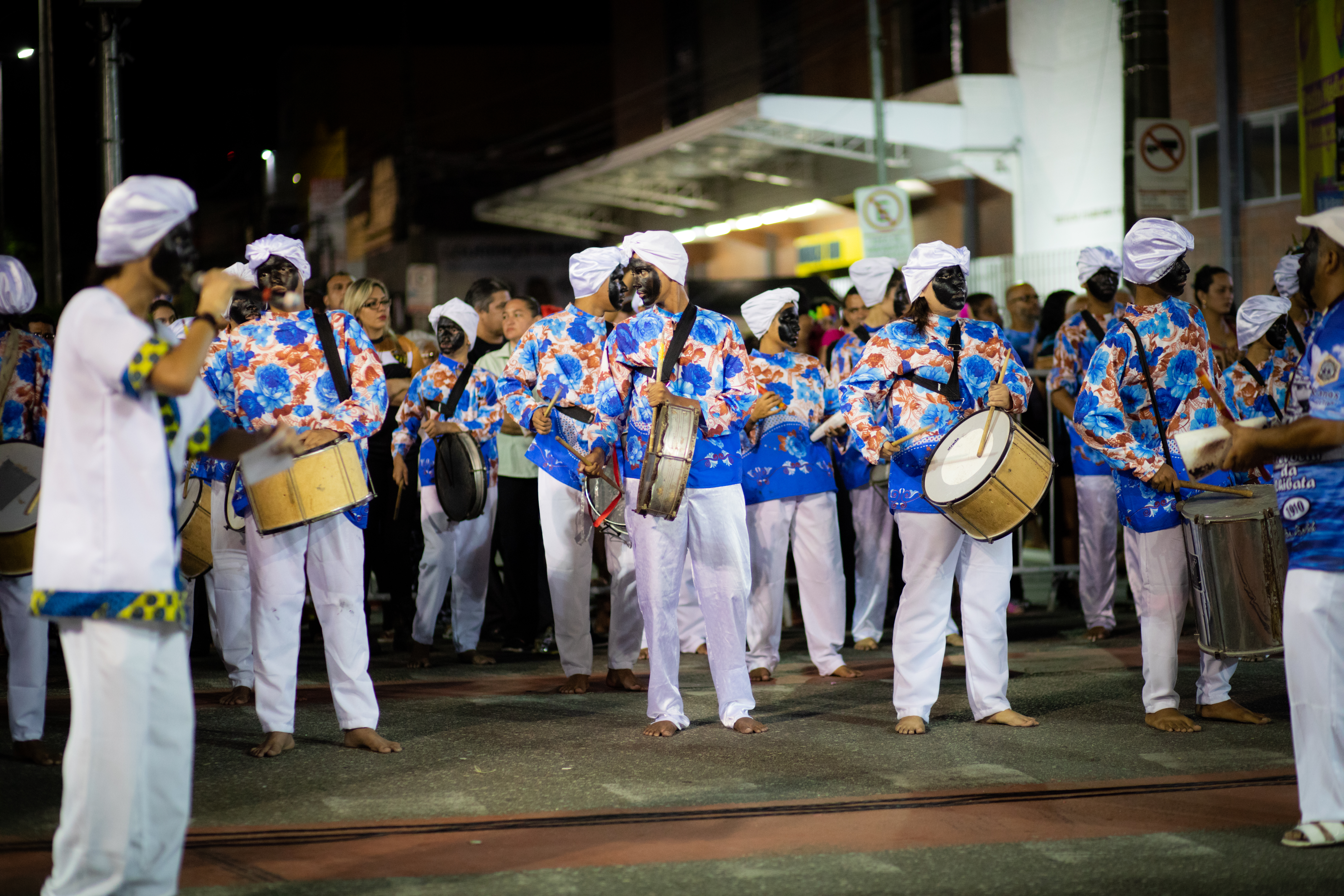 Instrumentistas da Nação Pici tocando no Ciclo Carnavalesco 2019, na Domingos Olímpio