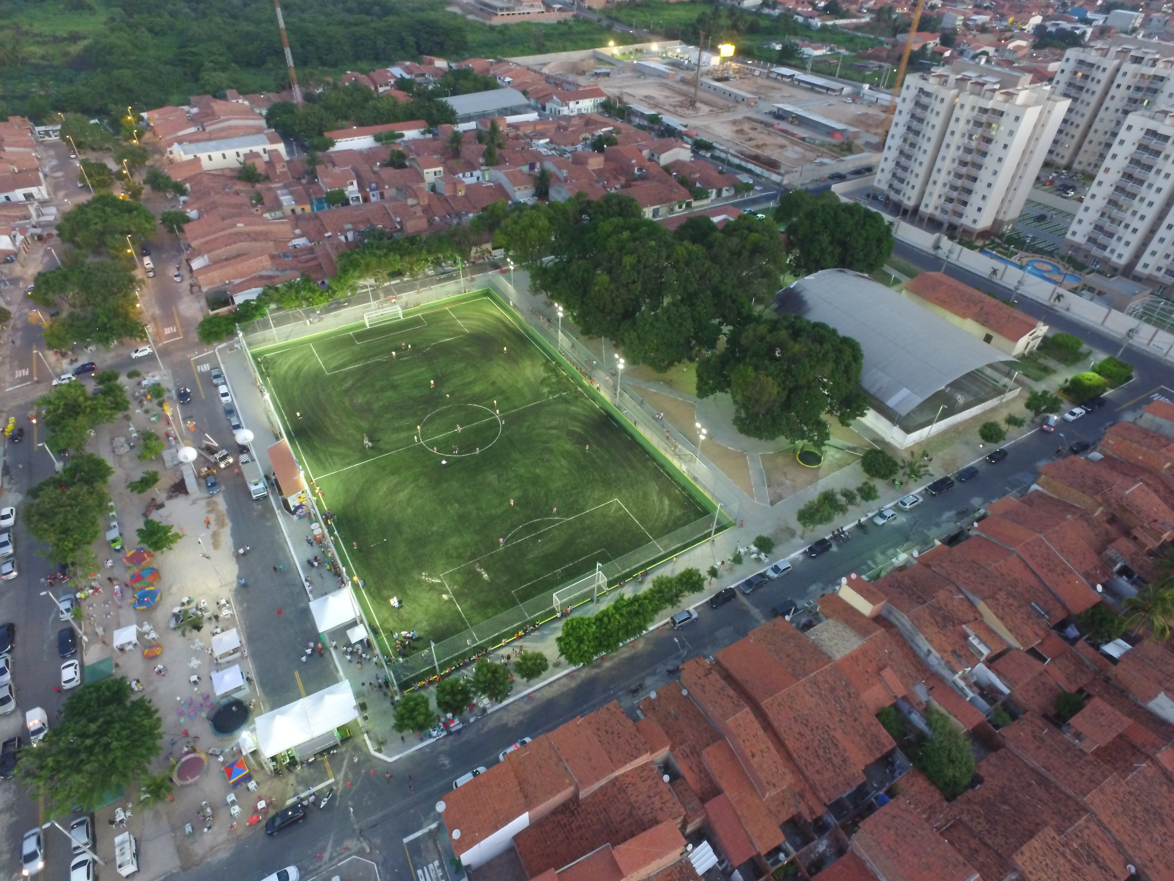 Imagem aérea da Areninha São Bernardo