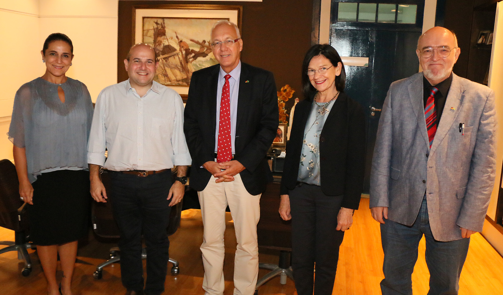 prefeito com o embaixador da alemanha