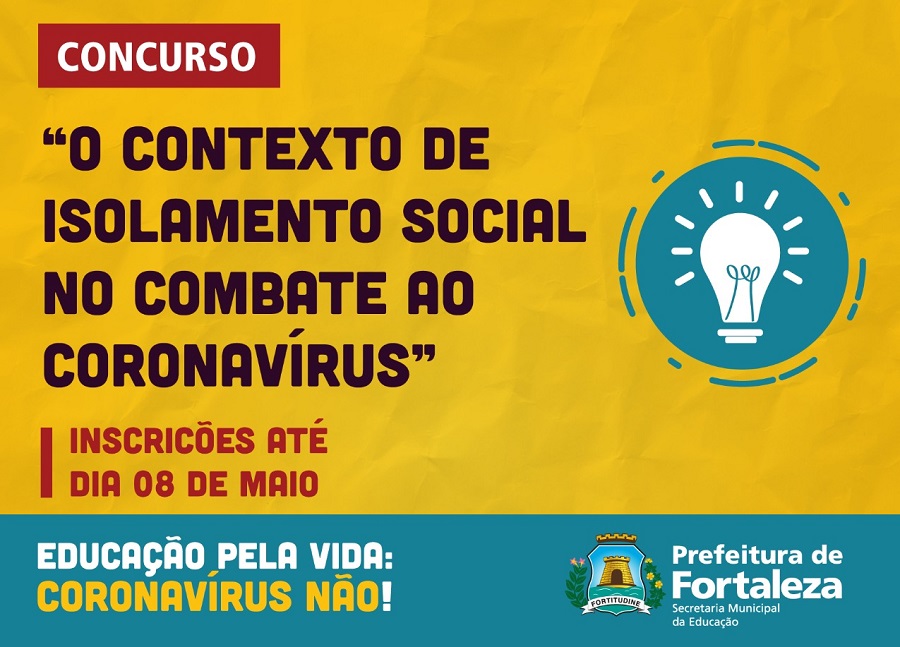Concurso “O contexto de isolamento social no combate ao coronavírus”
