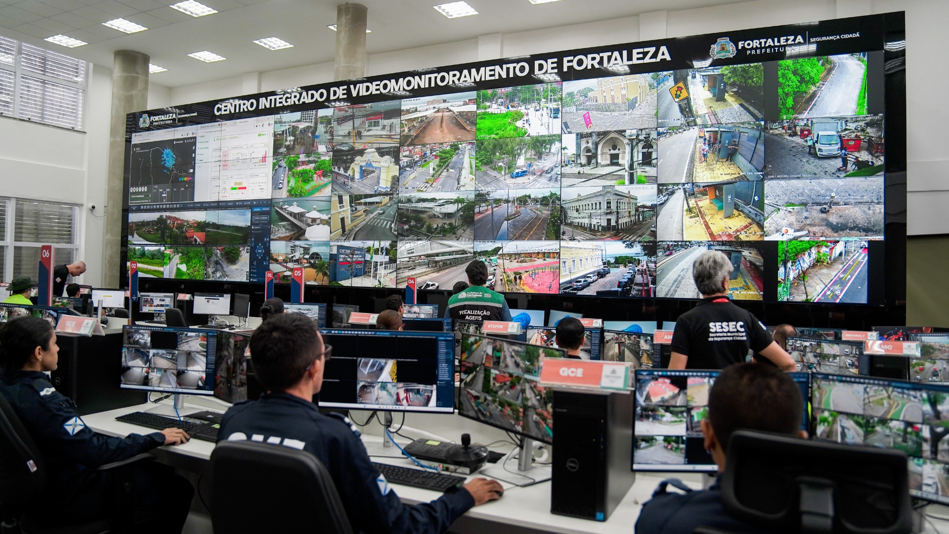 Central de Videomonitoramento da Prefeitura de Fortaleza