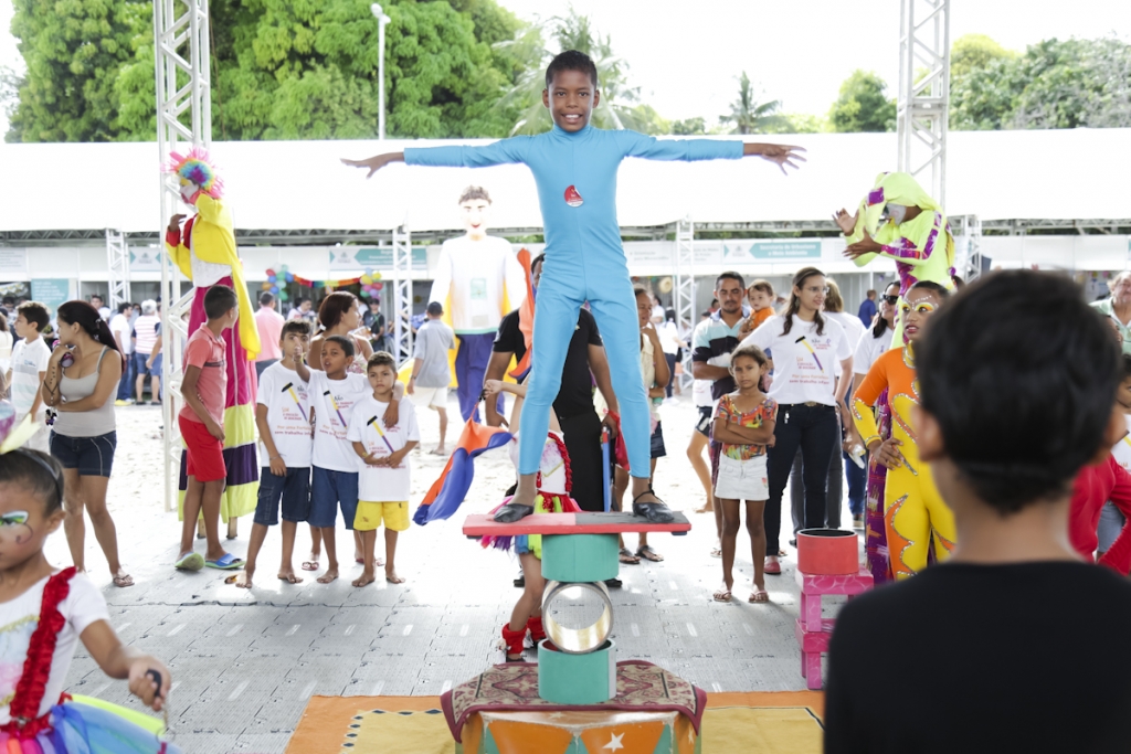 Atividades voltadas para o público infantil também fazem parte da programação do Abraça Fortaleza