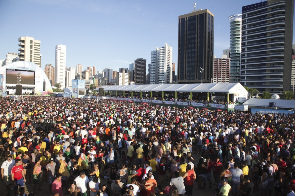 A arena Fan Fest recebeu 775.765 mil pessoas durante os jogos da Copa (Foto: Thiago Gaspar)