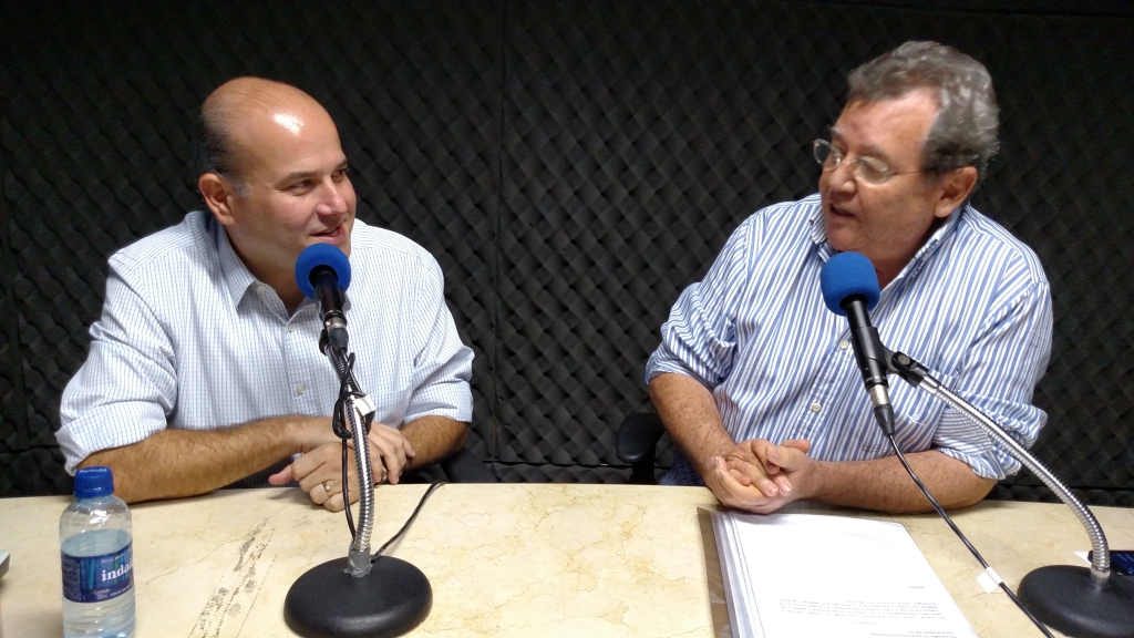 O gestor participou dos programas A Grande Jogada e Atualidades Esportivas (Foto: Queiroz Netto)