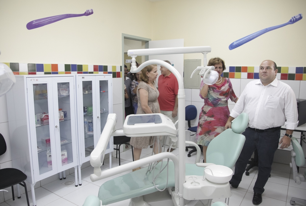 O posto Santa Liduína possui ambientes climatizados, sala de espera, novos consultórios e atendimento informatizado (Foto: Thiago Gaspar)