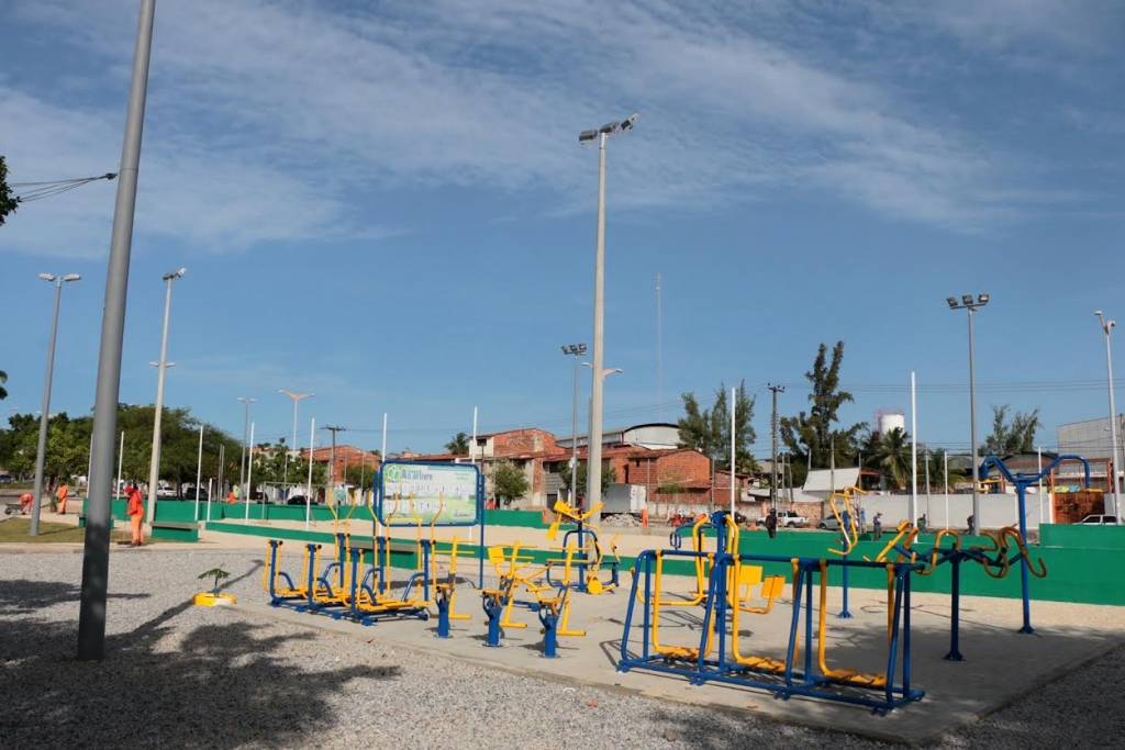 O espaço ganhou uma Academia ao Ar Livre e um parque infantil (Foto: Kaio Machado)