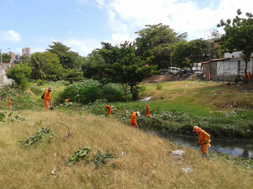 Cerca de 120 agentes de limpeza urbana da Prefeitura Municipal estão trabalhando nesta operação, iniciada na última sexta-feira